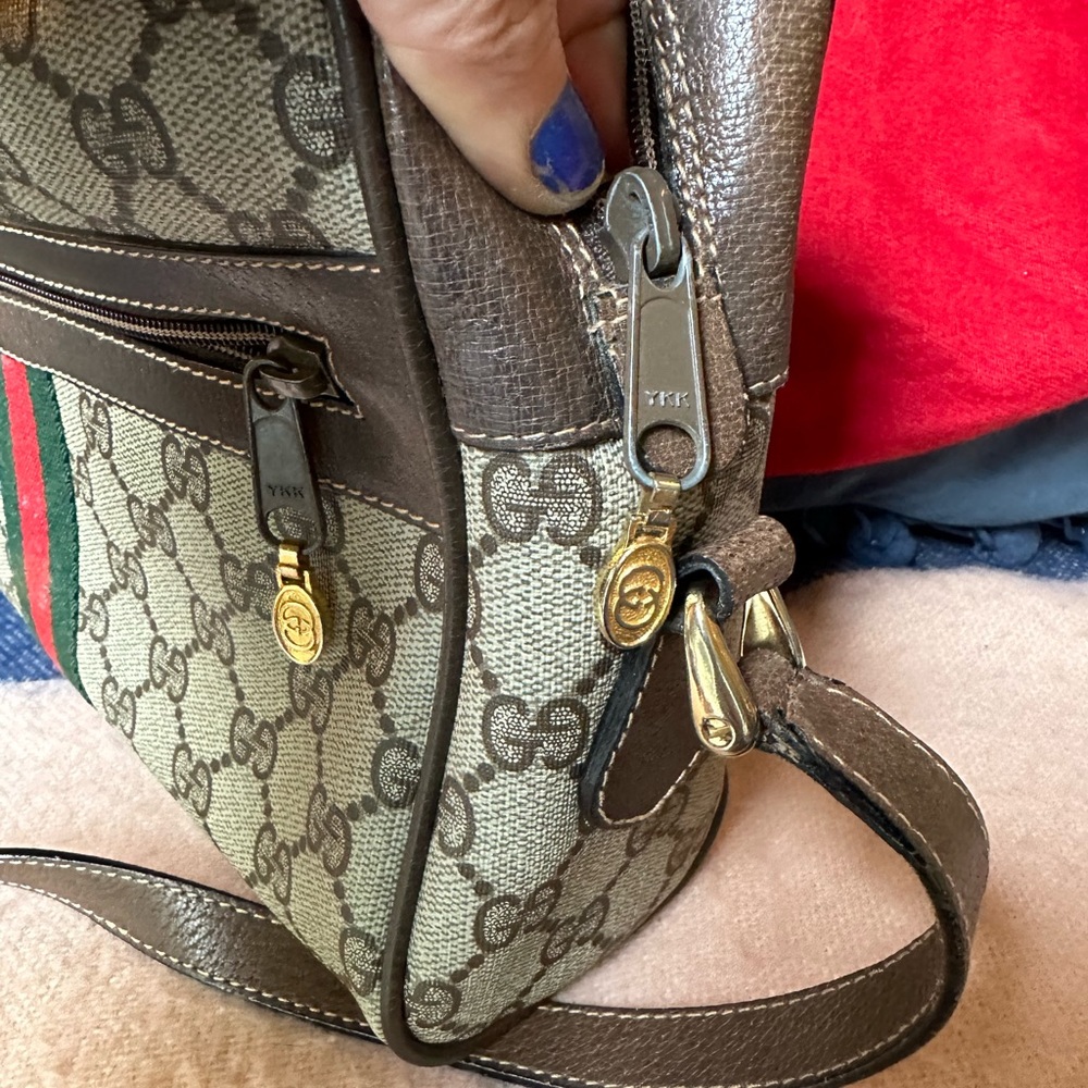 Gucci Vintage Sherry Line Canvas Brown crossbody/shoulder bag - Picture 2 of 14